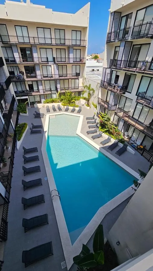 Fancy 3 Bedroom Apartments In Downtown Playa Rooftop Pool Gym Playa del Carmen